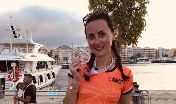 Fanny sur le semi-marathon d'Ibiza